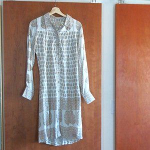 Faherty Longsleeve Paisley Shirt Dress